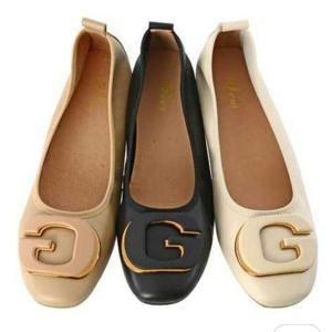 [오브엠]  F23MC912ABC_여성 양가죽 플랫 슈즈 펌프스