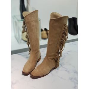 [한슈]바스티 사이드 프린지 웨스턴 부츠 3cm AHS59h13dg