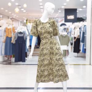 [ab.f.z]패턴 프린트 슬림 벨티드 가을 원피스 FSPHZ3O09I