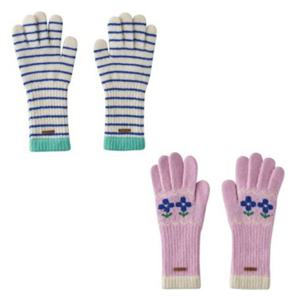 [블루독8-키즈] 택1 블루 스트라이프손가락장갑 니트 겨울장갑 크리스마스 세돌선물 초등 25C1985102