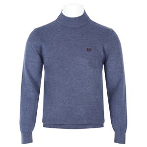 남자 가을 소프트 울 반폴라 긴팔 니트 BGM-KN-Q002-연네이비