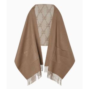 [헤지스ACC] 베이지 단색 울캐시미어혼방 양면숄 HIMU5F001I2