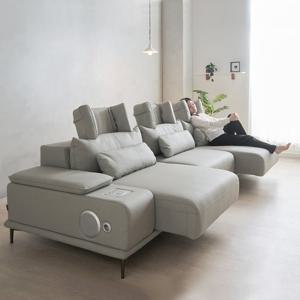[MD선정 1등] 알토 4인 전동 슬라이딩 확장형 모션소파 고급형 천연면피 소가죽 쇼파침대 바닥공간 매트리스 사용 청소가능