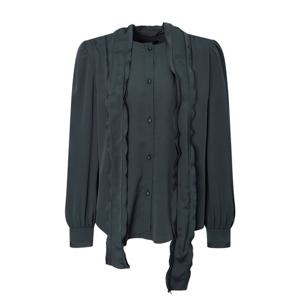 질스튜어트 뉴욕 여성 25FW 시즌오프 차콜그레이 셔링장식 긴팔블라우스 JSBL5D200CG