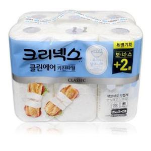 크리넥스 클린에어 키친타월 6롤 핸드타올 주방타월