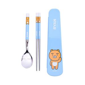 카카오프렌즈 진공쥬니어 스텐 수저케이스세트 라이언