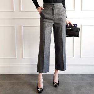 [금찌]금찌 히든 하이웨스트 울모직 일자 슬랙스  pt3547