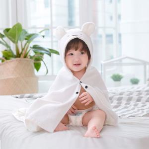 [코니테일]아기목욕가운 - 베어 (유아비치타올 신생아수건 샤워가운)