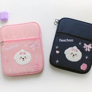 쁘숑앤포숑 캔버스 태블릿 파우치 아이패드 갤럭시탭