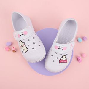 B패밀리 지퍼 벨크로 실내화_화이트/유아동 어린이집 유치원 초등 학생 학교