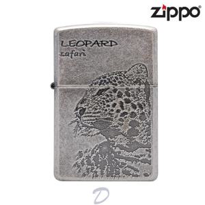 지포라이터 레오파드 표범 LEOPARD SAFARI 실버 +심지+돌+오일133ML