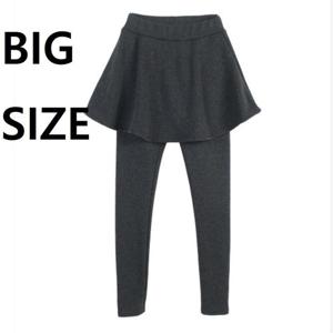 여성 겨울 밍크털안감 3부 치마레깅스 차콜 빅사이즈