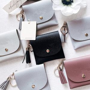 여성 7컬러 체인 태슬 미니 키링 지갑 LKB700