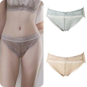 [비너스]모던한 감성의 피콧자카드 레이스 시스루 노라인 망사팬티 VPT1804S