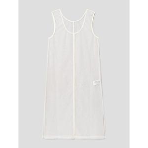 (165871CQ20) [에잇세컨즈] 시폰 도트 롱 원피스  아이보리