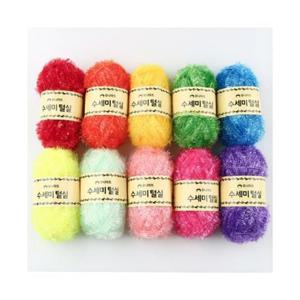 유니아트 수세미털실 10종세트 (1개) 자재