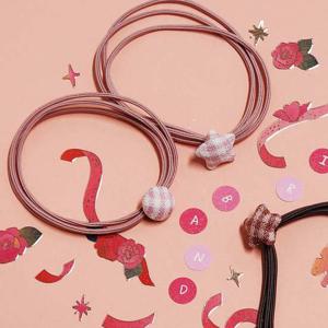 예쁜 머리끈 5P 세트 예쁜머리끈 머리고무줄 헤어끈 헤어밴드 머리묶기