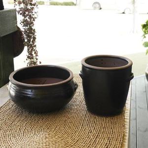 수제화분 무공해 옹기화분 둥근모양 다육이화분 화분