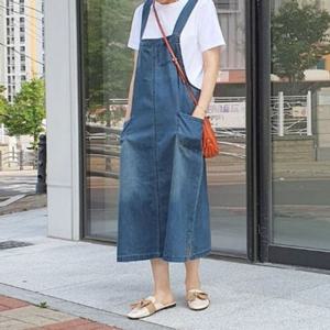 데님원피스 청원피스 롱 데님 봄원피스 여름원피스 원피스D00007