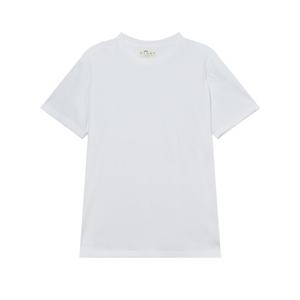 라움 남성 23FW MEY STORY 화이트 단색 면혼방 반팔티셔츠 RATS3FMS1WT