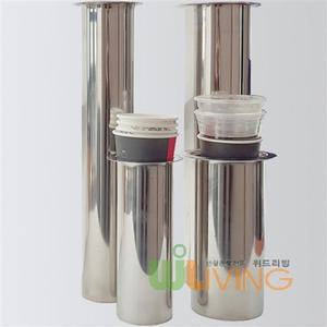 위드리빙_스텐 컵수거함(매립형) 내경75-1호 카페인테리어용품 커피숍용품 용기수거함 컵수거함 종이컵수거대