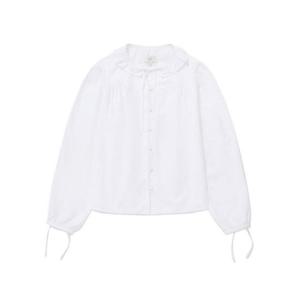 커버낫긴팔티 JQS CO2403SH74-WH 우먼 핀턱 코튼 블라우스 White