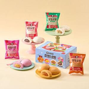 (단독)삼립호빵 4가지맛 모두 맛보는 호빵네빵 12입+호빵2입 추가 증정