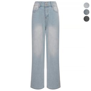 [바닐라비] 투버튼 워싱 스트레이트 데님 팬츠