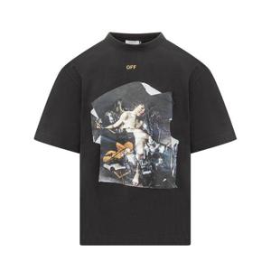 오프화이트 반팔 티셔츠 OMAA120F25JER00R 1016 BLACK OCHER