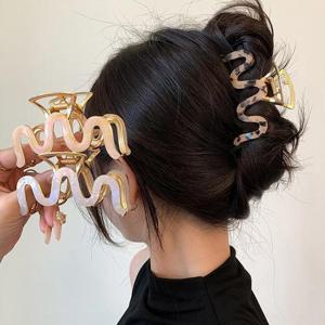 웨이브 집게핀 URK-167 반묶음 올림머리 자개 시크릿파우치 휴대용파우치 패드파우치 파우