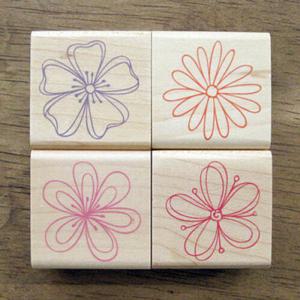 아트박스/스탬프 하우스 [꽃]4색 꽃스탬프세트