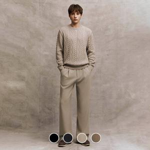 [지오다노/본사] 114919 기모 와이드 밴딩 슬랙스