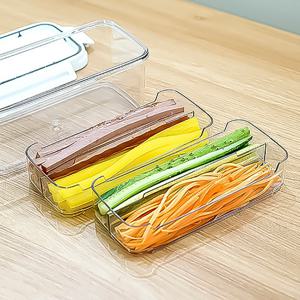 1600ml 스카이락 밀폐용기 와이드 2호 직인케이스 4칸 그레이/김치통/절임용기/김치 장아찌/밀폐용기/보관