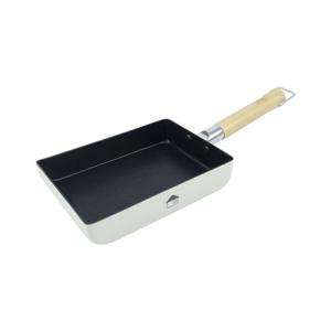 델키 사각 에그펜 인덕션 편수 아이보리 12X17cm