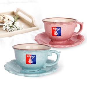 윈드밀 부부잔 세트/커플 커피잔/도자기 커피잔/찻잔