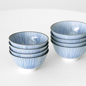니코트 하나토쿠사 4인 밥공기, 국그릇 세트 MADE IN JAPAN