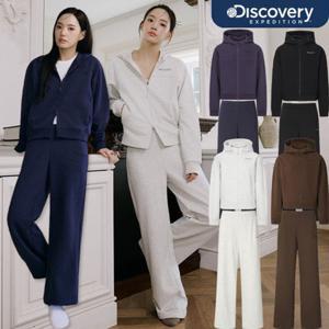 디스커버리 25FW 신상 여성 소로나웜 에센셜 트레이닝 크롭 자켓+세미와이드 팬츠 트레이닝세트/트레이닝셋트/상하세트/스판/아웃도어/세미오버핏 DWTR41054 DWTP41054