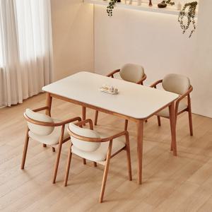 [착불] 동서가구 로사 4인용 원목 세라믹 식탁 세트 1400 (의자4) DF927584