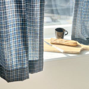 까르데코 네이비 체크 기모 창문 가리개커튼 1장