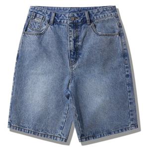 [지프] 공용 인디고청 구제 와이드 하프 데님팬츠 JQ3DPU853