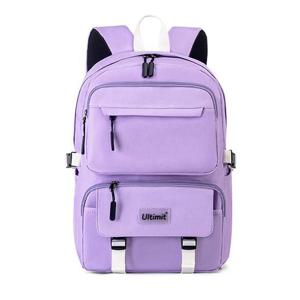 사각 포켓 패션 백팩 퍼플 책가방 여대생 예쁜 천백팩