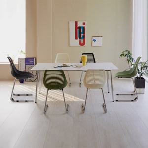 베스트리빙 스칸디 크롬 제트라 1600 6인 사각/타원 세라믹 식탁세트