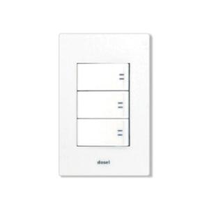 전기스위치커버 3구 스위치 LINE S 화이트