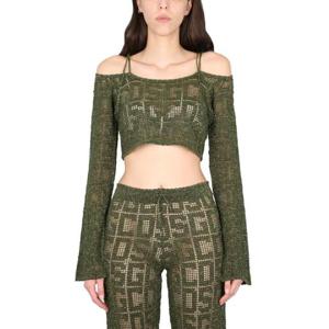 GCDS 모노그램 마크라메 탑 SS23W380921MIX