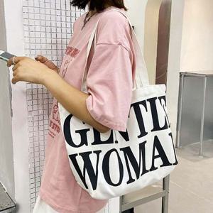 영문 면에코백 캐주얼 숄더백 편한 천가방 에코가방