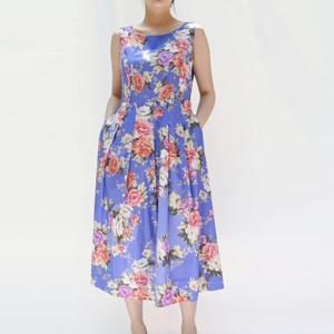 [비꼴리끄]코튼 플로럴 민소매 원피스 B242WO3300