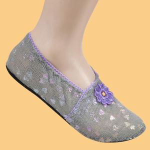단체 미끄럼방지 하트펄 플라워 코니 여자 덧신 5P 어른