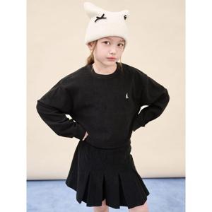 [TAG 79000원][빈폴키즈] 골벨로아 크롭 스웨트 셔츠 &민소매 티셔츠 상상SET  블랙 (BI5941G065)