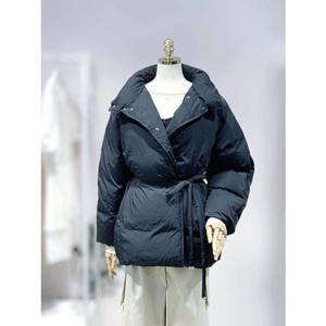 올리브데올리브 (OP5XMA61) 하이넥 벨티드 구스 다운 패딩 점퍼