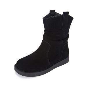 [무크]여성 스트리트 셔링 미들 통굽 부츠  522670IA